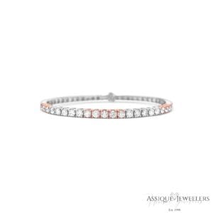 Two toned tennis bracelet