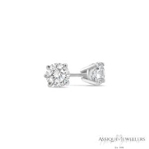 White gold diamond earrings