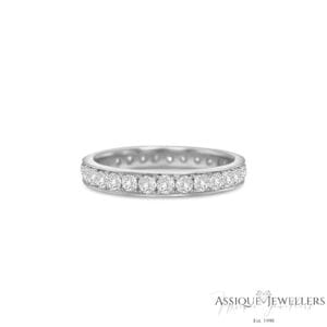 White gold round brilliant eternity band